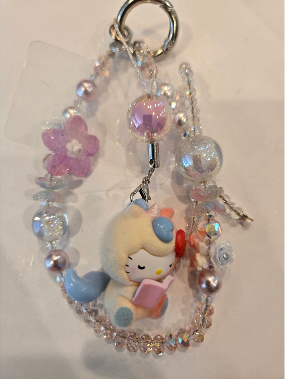 Hello Kitty pastel beaded keychain